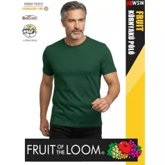   Fruit of the Loom ICONIC 150 FORESTGREEN finompamut férfi póló - 150g/m2