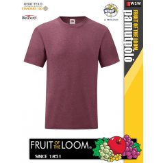   Fruit of the Loom ICONIC 150 HEATHERBURGUNDY finompamut férfi póló - 150g/m2