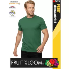   Fruit of the Loom ICONIC 150 HEATHERGREEN finompamut férfi póló - 150g/m2