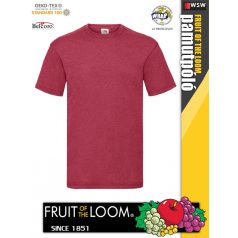   Fruit of the Loom ICONIC 150 HEATHERRED finompamut férfi póló - 150g/m2