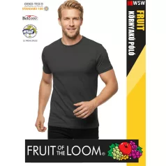   Fruit of the Loom ICONIC 150 LIGHTGRAPHITE finompamut férfi póló - 150g/m2