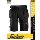 Snickers ALLROUNDWORK BLACK technikai kopásbiztos lengőzsebes strech rövidnadrág - munkaruha