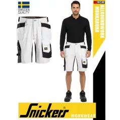   Snickers ALLROUNDWORK WHITE technikai kopásbiztos lengőzsebes strech rövidnadrág - munkaruha