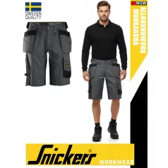   Snickers ALLROUNDWORK STEELGREY technikai kopásbiztos lengőzsebes strech rövidnadrág - munkaruha
