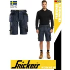 Snickers ALLROUNDWORK NAVY technikai kopásbiztos lengőzsebes strech rövidnadrág - munkaruha