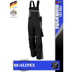   Qualitex PRO 245 BLACKGREY prémium technikai kantáros nadrág - munkaruha