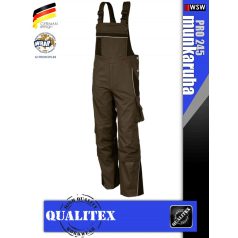 Qualitex PRO 245 BROWN prémium technikai kantáros nadrág - munkaruha