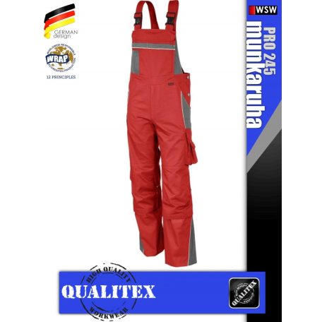 Qualitex PRO 245 BROWN prémium technikai kantáros nadrág - munkaruha