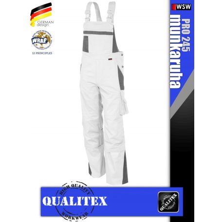 Qualitex PRO 245 NAVYGREY prémium technikai kantáros nadrág - munkaruha