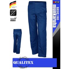  Qualitex BASIC 240 ROYAL 100% pamut derék nadrág - munkaruha