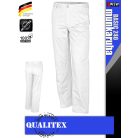 Qualitex BASIC 240 WHITE 100% pamut derék nadrág - munkaruha