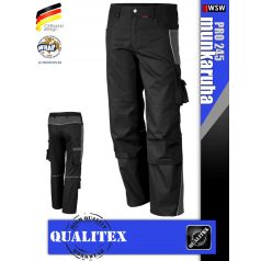   Qualitex PRO 245 BLACKGREY prémium technikai deréknadrág - munkaruha