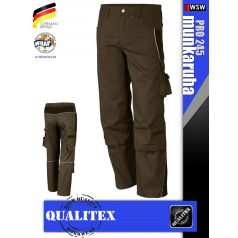 Qualitex PRO 245 BROWN prémium technikai deréknadrág - munkaruha