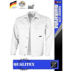   Qualitex FAVORIT 320 WHITE extra kopásálló pamut munkakabát - munkaruha