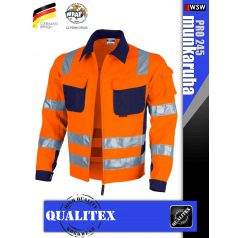   Qualitex PRO 245 HVORANGE prémium technikai kabát - munkaruha