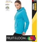  Fruit of the Loom HOODED AZUREBLUE pamutgazdag női kapucnis pulóver - 260g/m2