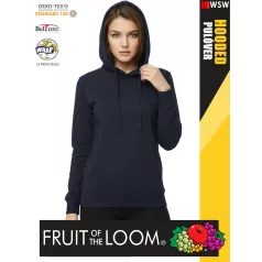    Fruit of the Loom HOODED DEEPNAVY pamutgazdag női kapucnis pulóver - 260g/m2