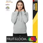  Fruit of the Loom HOODED HEATHERGREY pamutgazdag női kapucnis pulóver - 260g/m2