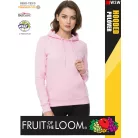  Fruit of the Loom HOODED LIGHTPINK pamutgazdag női kapucnis pulóver - 260g/m2