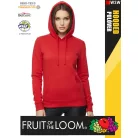  Fruit of the Loom HOODED RED pamutgazdag női kapucnis pulóver - 260g/m2
