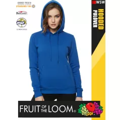    Fruit of the Loom HOODED ROYALBLUE pamutgazdag női kapucnis pulóver - 260g/m2