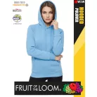  Fruit of the Loom HOODED SKYBLUE pamutgazdag női kapucnis pulóver - 260g/m2