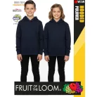 Fruit of the Loom HOODED DEEPNAVY pamutgazdag gyerek unisex kapucnis pulóver - 260g/m2