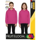 Fruit of the Loom HOODED FUCHSIA pamutgazdag gyerek unisex kapucnis pulóver - 260g/m2