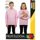 Fruit of the Loom HOODED LIGHTPINK pamutgazdag gyerek unisex kapucnis pulóver - 260g/m2
