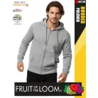 Fruit of the Loom HOODED HEATHERGREY pamutgazdag férfi cipzáros kapucnis pulóver - 260g/m2