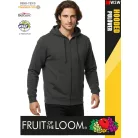 Fruit of the Loom HOODED LIGHTGRAPHITE pamutgazdag férfi cipzáros kapucnis pulóver - 260g/m2