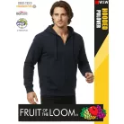 Fruit of the Loom HOODED NAVY pamutgazdag férfi cipzáros kapucnis pulóver - 260g/m2
