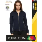 Fruit of the Loom SWEAT DEEPNAVY pamutgazdag női cipzáras pulóver - 260g/m2