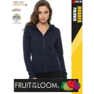 Fruit of the Loom HOODED NAVY pamutgazdag cipzáros kapucnis női pulóver - 280g/m2