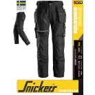 Snickers RUFFWORK BLACK canvas+ technikai pamutgazdag lengőzsebes deréknadrág - munkaruha