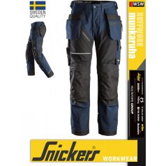   Snickers RUFFWORK NAVY canvas+ technikai pamutgazdag lengőzsebes deréknadrág - munkaruha