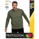 Fruit of the Loom HOODED CLASSICOLIVE pamutgazdag férfi környakas pulóver - 280g/m2