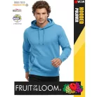  Fruit of the Loom HOODED AZUREBLUE pamutgazdag férfi kapucnis pulóver - 260g/m2