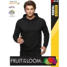  Fruit of the Loom HOODED BLACK pamutgazdag férfi kapucnis pulóver - 260g/m2