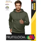  Fruit of the Loom HOODED CLASSICOLIVE pamutgazdag férfi kapucnis pulóver - 260g/m2