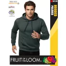  Fruit of the Loom HOODED DARKHEATHERGREY pamutgazdag férfi kapucnis pulóver - 260g/m2