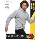  Fruit of the Loom HOODED HEATHERGREY pamutgazdag férfi kapucnis pulóver - 260g/m2