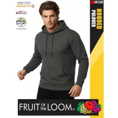    Fruit of the Loom HOODED LIGHTGRAPHITE pamutgazdag férfi kapucnis pulóver - 260g/m2