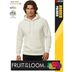    Fruit of the Loom HOODED NATUR pamutgazdag férfi kapucnis pulóver - 260g/m2