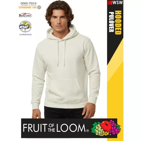  Fruit of the Loom HOODED NATUR pamutgazdag férfi kapucnis pulóver - 260g/m2