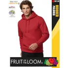  Fruit of the Loom HOODED RED pamutgazdag férfi kapucnis pulóver - 260g/m2