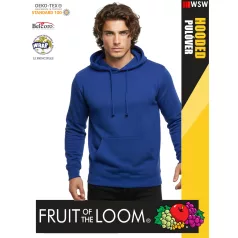    Fruit of the Loom HOODED ROYALBLUE pamutgazdag férfi kapucnis pulóver - 260g/m2