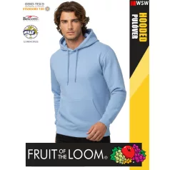    Fruit of the Loom HOODED SKYBLUE pamutgazdag férfi kapucnis pulóver - 260g/m2