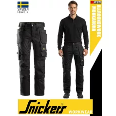   Snickers ALLROUNDWORK BLACK strech slim fit prémium lengőzsebs deréknadrág - munkaruha