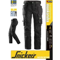   Snickers ALLROUNDWORK BLACK strech slim fit prémium lengőzsebs deréknadrág - munkaruha